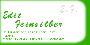 edit feinsilber business card